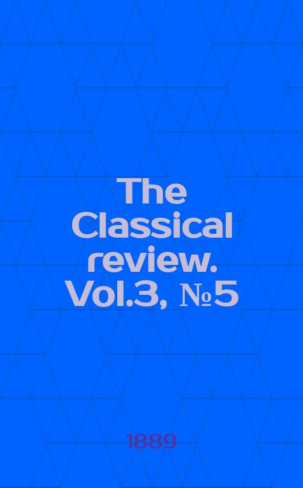 The Classical review. Vol.3, №5(25)