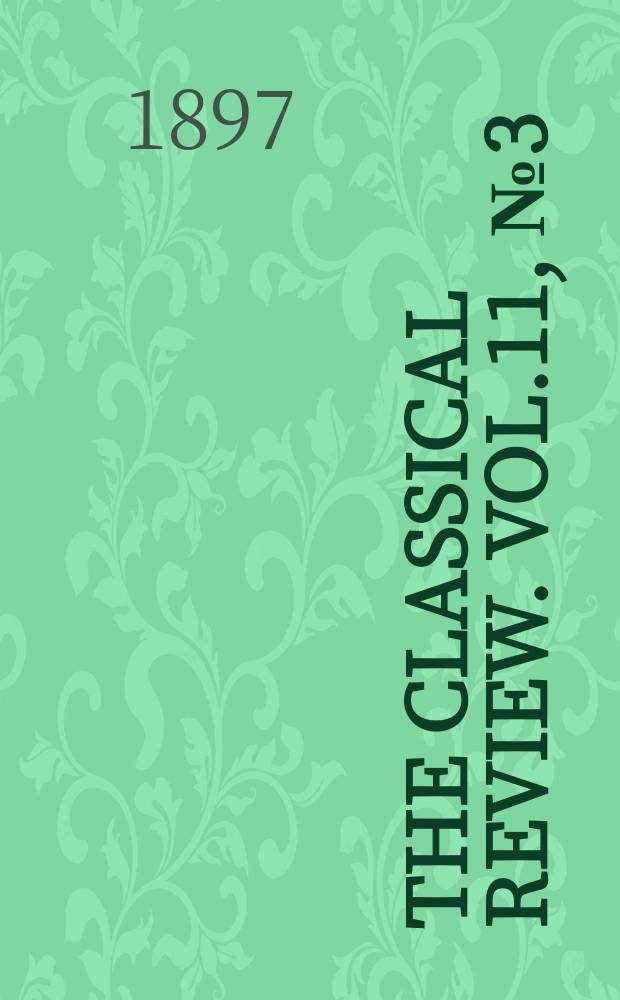 The Classical review. Vol.11, №3(95)