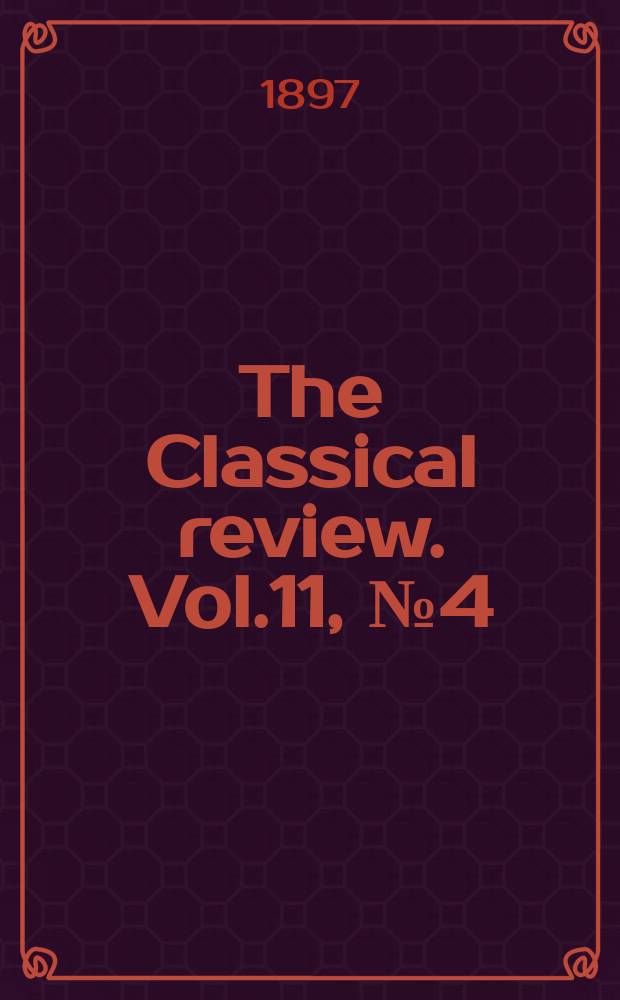 The Classical review. Vol.11, №4(96)