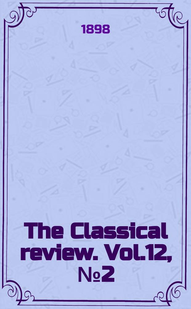 The Classical review. Vol.12, №2(103)