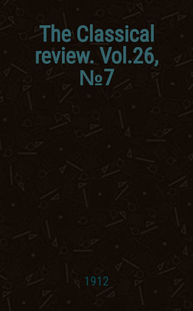 The Classical review. Vol.26, №7(229)