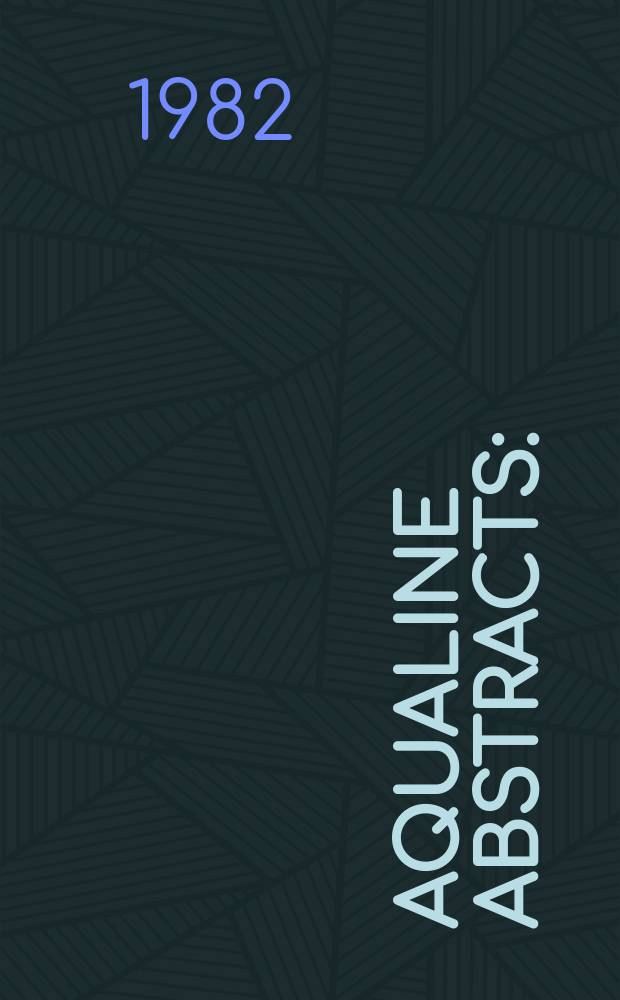 Aqualine abstracts : (Formerly WRC information) Publ. bi-weekly on behalf of the Water research centre. Vol.9, №2