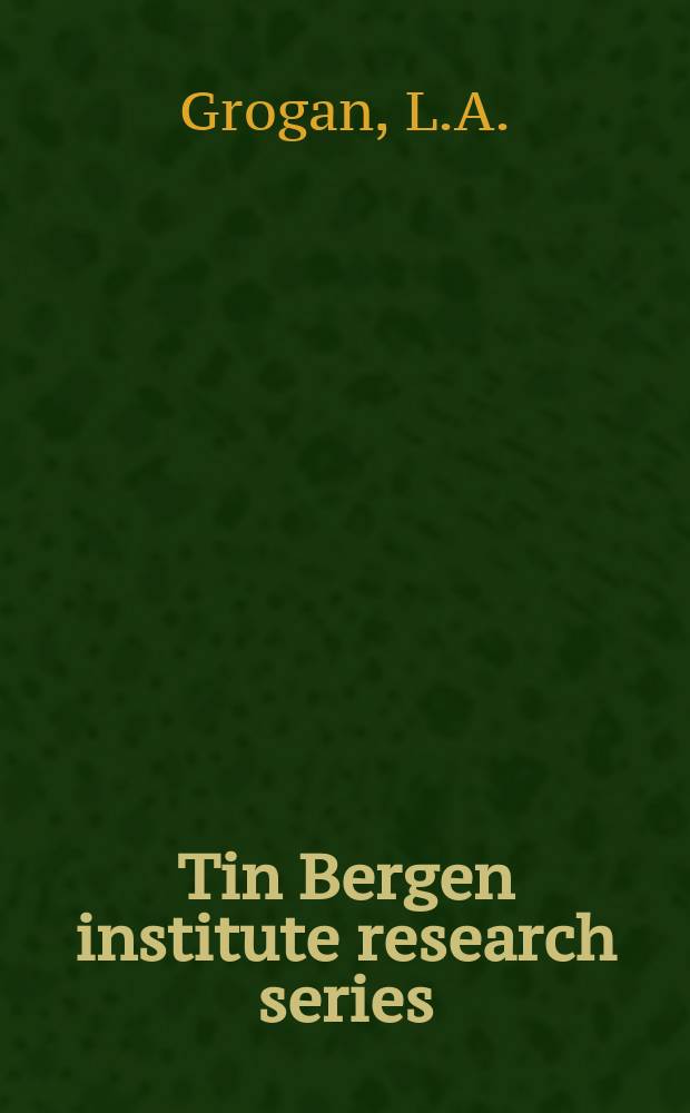 Tin Bergen institute research series : Labour market transitions ...