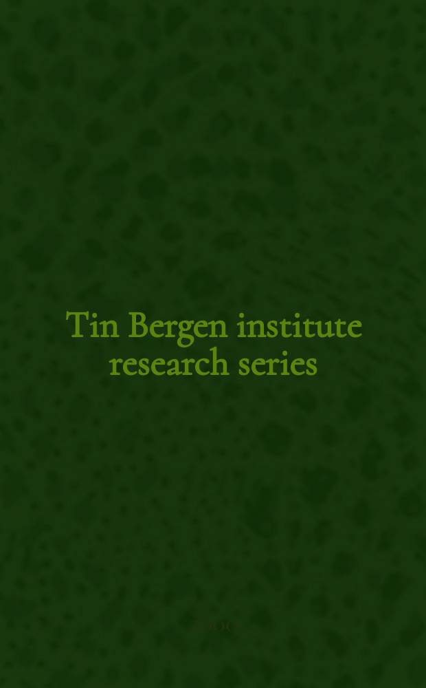Tin Bergen institute research series : Essays on corporate governance
