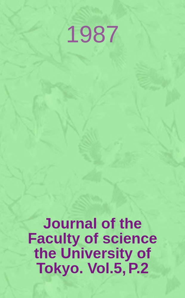 Journal of the Faculty of science the University of Tokyo. Vol.5, P.2 : Determination of external forces around the femur