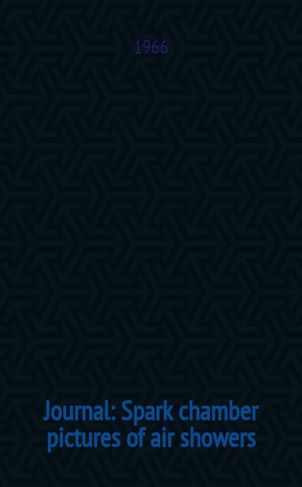 [Journal] : Spark chamber pictures of air showers