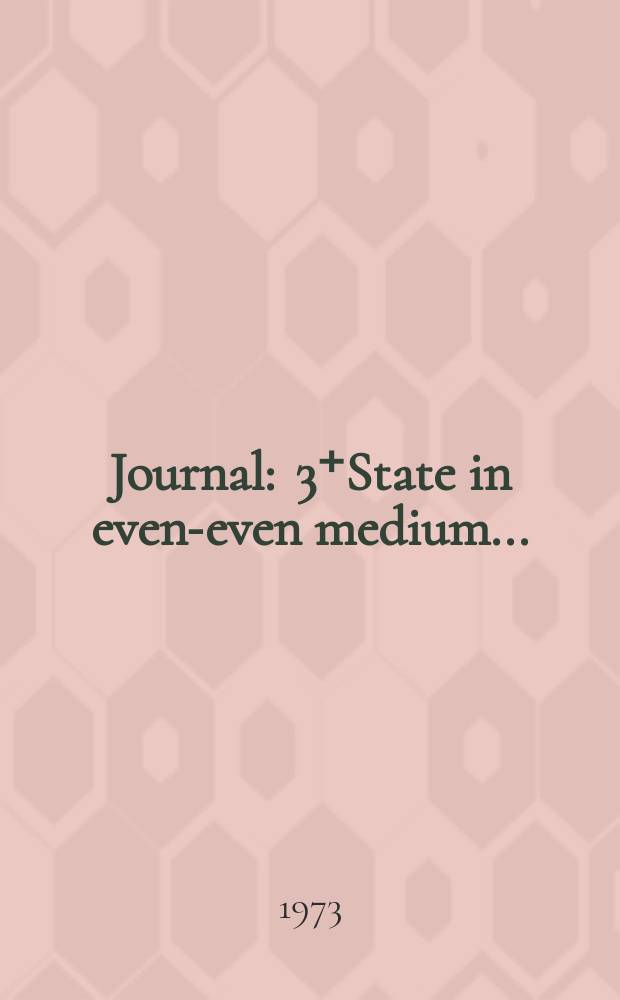 [Journal] : 3⁺State in even-even medium ...