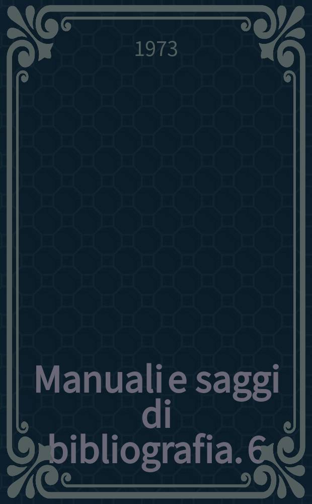 Manuali e saggi di bibliografia. 6 : Il giornalismo giacobino Genovese 1797-1799