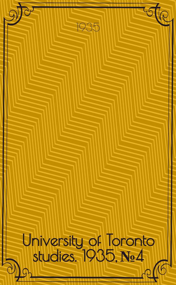 University of Toronto studies. 1935, №4 : The development of emotion in the infant