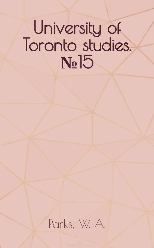 University of Toronto studies. №15 : Corythosaurus intermedious