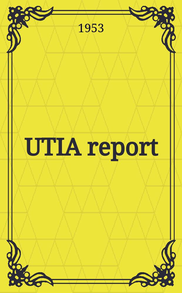 UTIA report