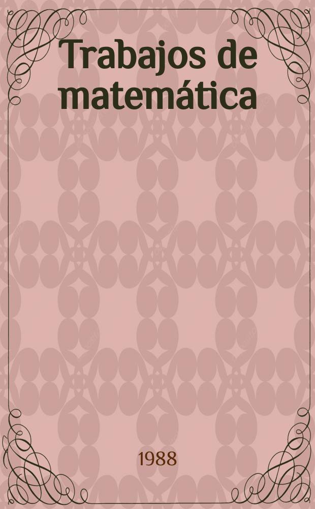 Trabajos de matemática : Singular limits and the "mesa" problem
