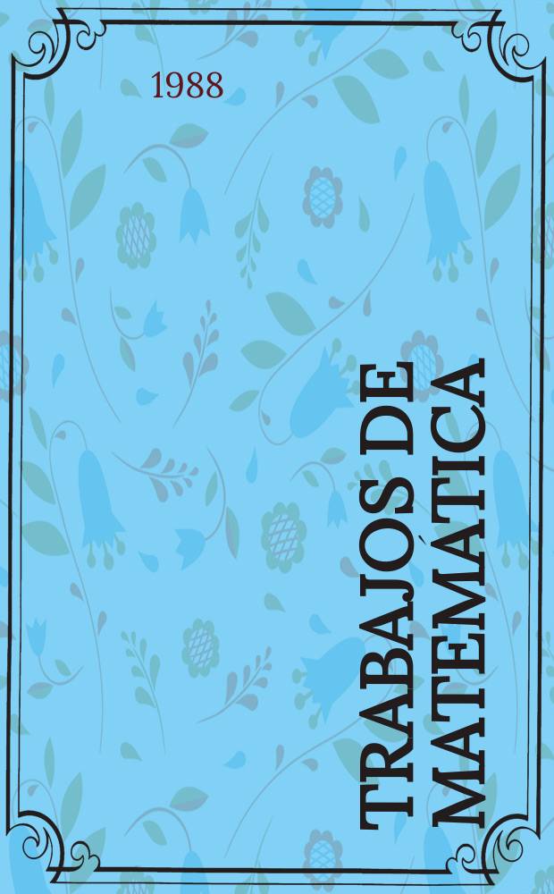 Trabajos de matemática : With off pairs as semigroup...