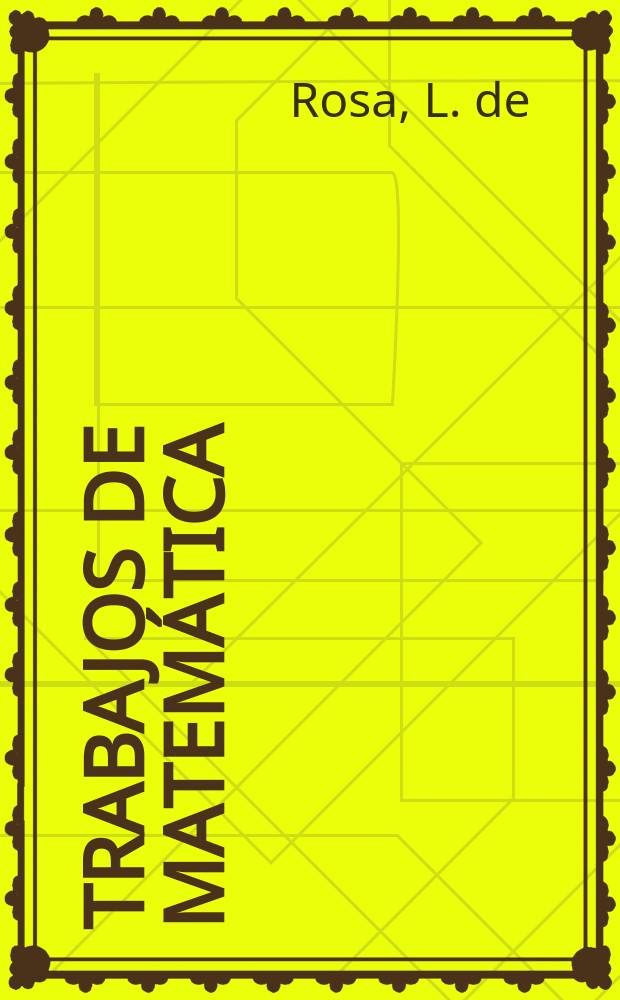 Trabajos de matemática : Convergence of truncated singular integrals...