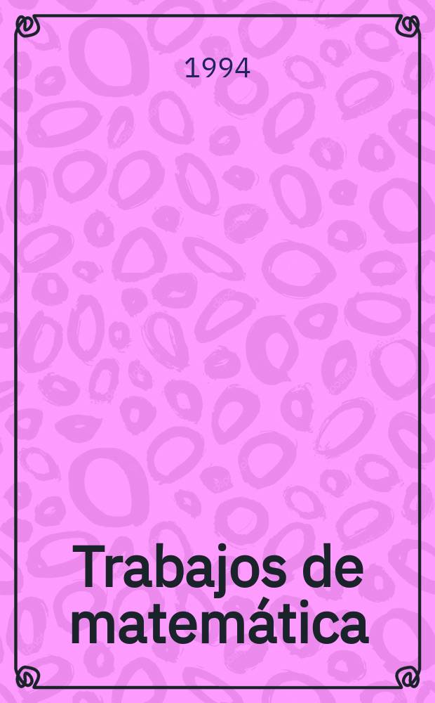 Trabajos de matemática : On analytic models...