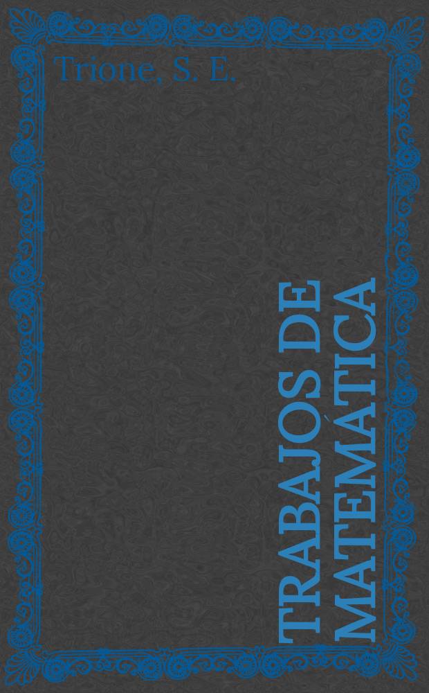 Trabajos de matemática : The expression of the Laplase...