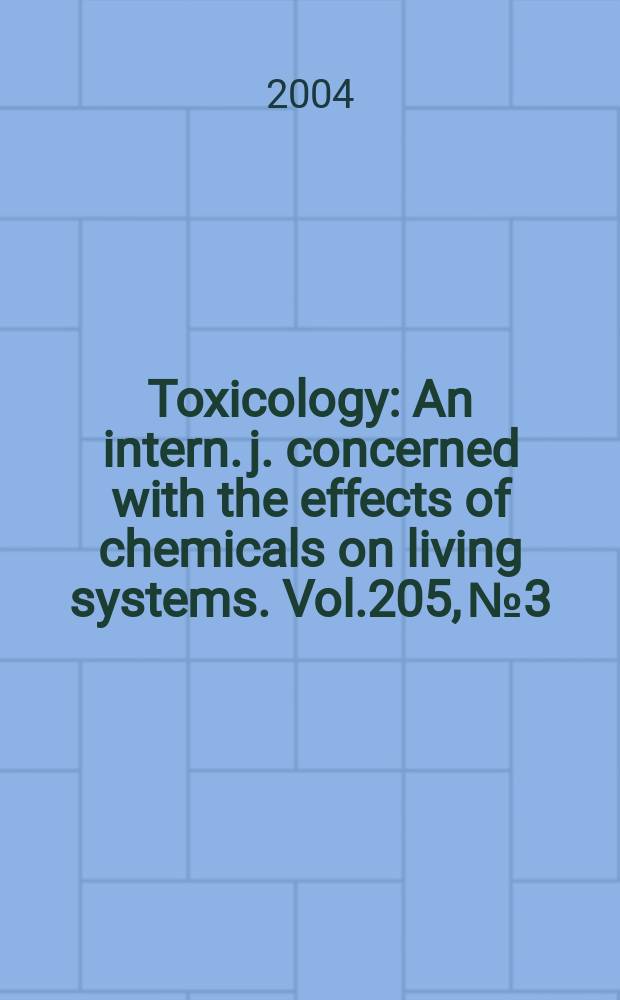 Toxicology : An intern. j. concerned with the effects of chemicals on living systems. Vol.205, №3 : Challenges for toxicology from large contamination sites