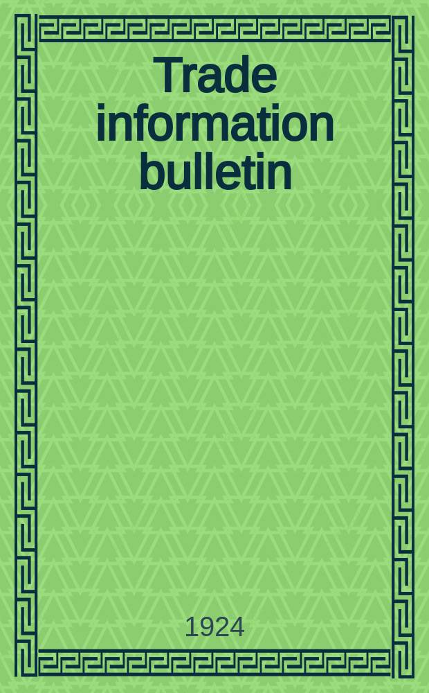 Trade information bulletin : Supplement to Commerce reports. №223 : Colombia