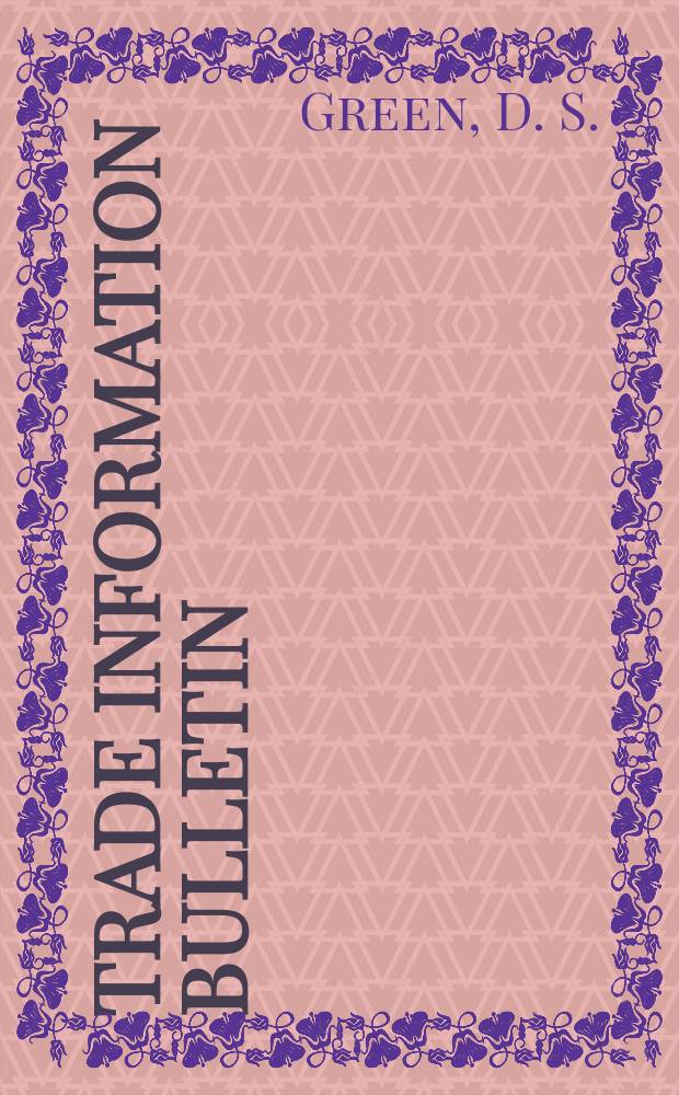 Trade information bulletin : Supplement to Commerce reports. №227 : Franco-American trade 1921, 1922 and 1923
