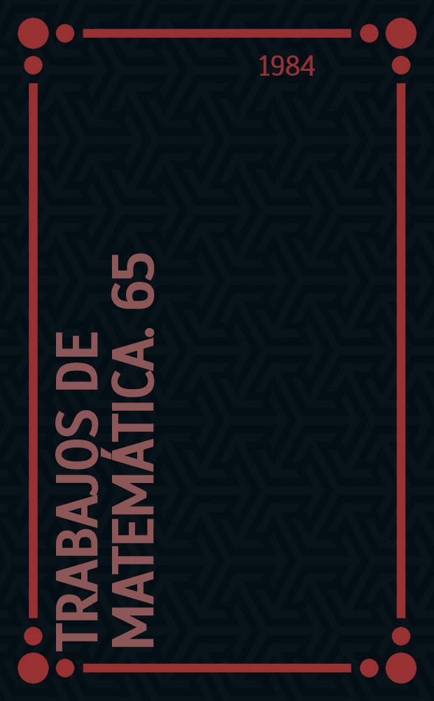 Trabajos de matem&aacute;tica. 65 : Spectral sets as Banach manifolds...