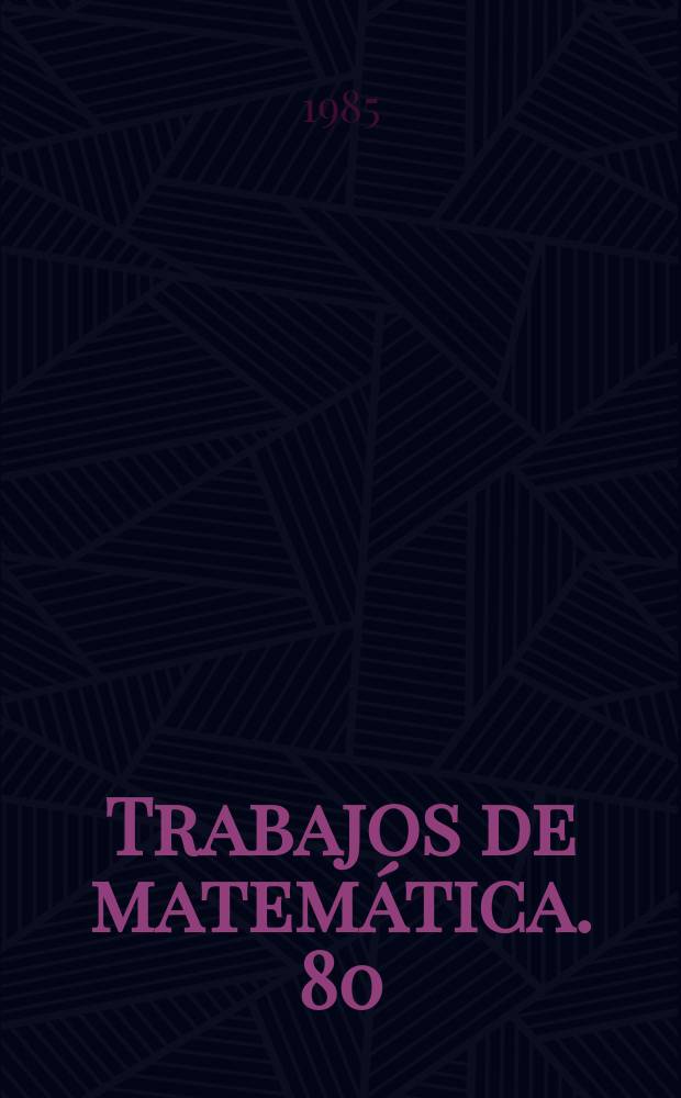 Trabajos de matemática. 80 : Extension problems and stable...