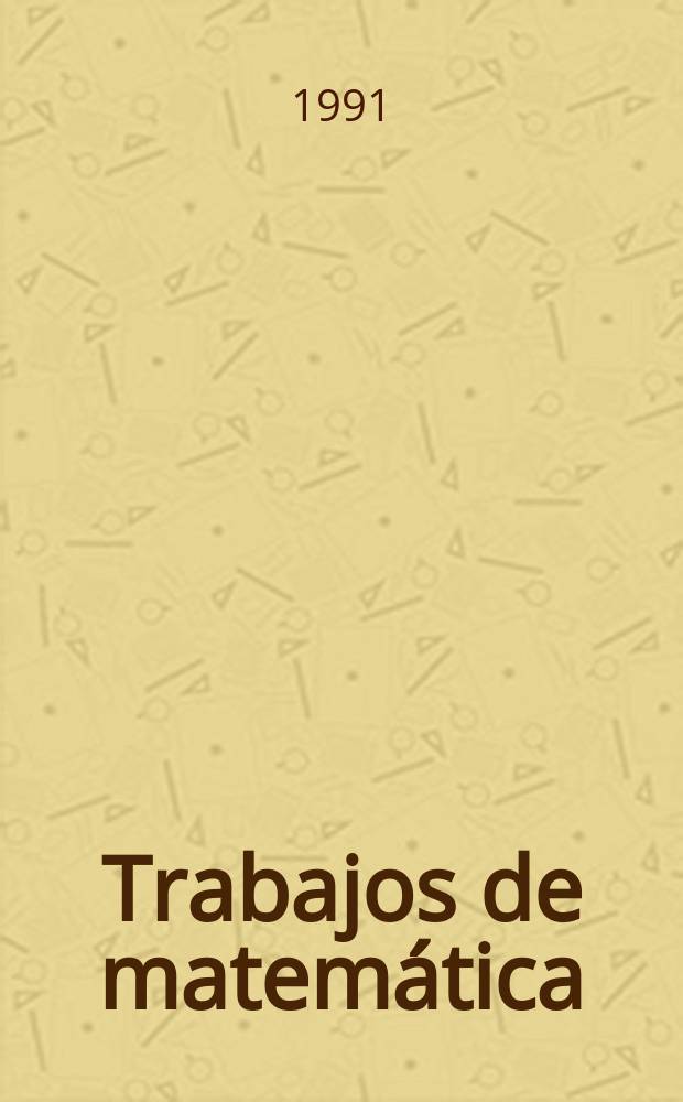 Trabajos de matemática : Cohomalogical stabilization...