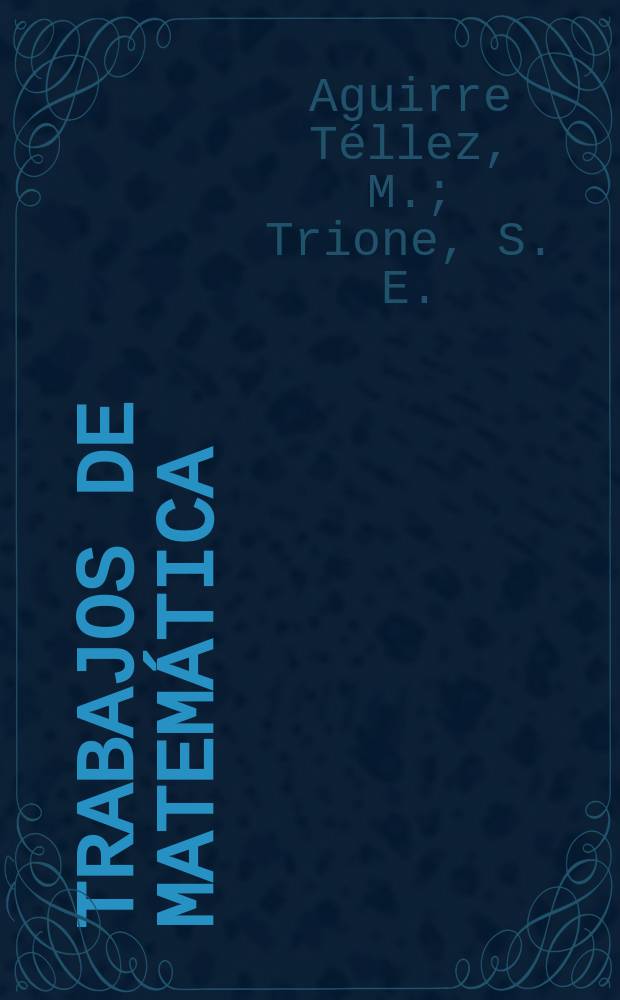 Trabajos de matemática : The distributions multiplicative...