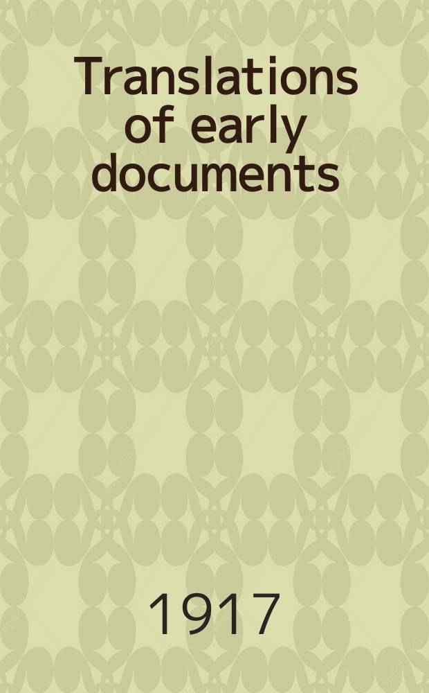 Translations of early documents : Series 1. Palestinian - Jewish texts (pre-rabbinic). 7 : The Ascension of Isaiah
