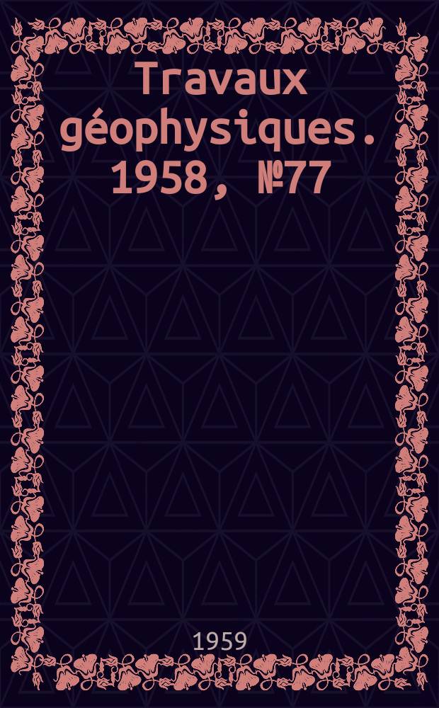 Travaux g&eacute;ophysiques. 1958, №77 : &Uacute;prava redukce na Bouguerovu desku v okol&iacute; hustotn&iacute;ch rozhran&iacute; povrchov&yacute;ch hornin