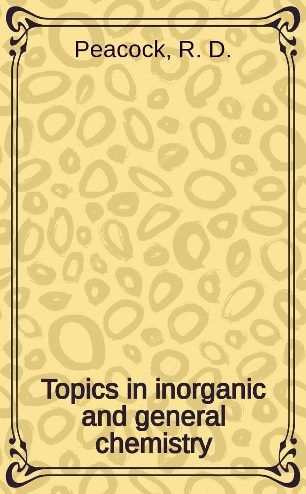 Topics in inorganic and general chemistry : A collection of monographs. 6 : The chemistry of technetium and rhenium