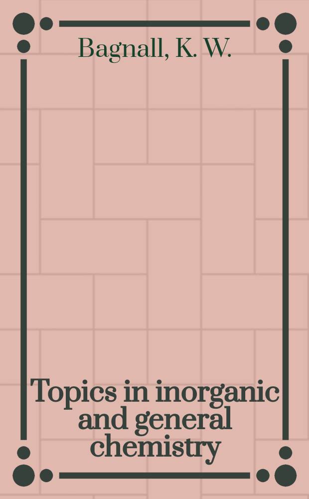 Topics in inorganic and general chemistry : A collection of monographs. 7 : The chemistry of selenium, tellurium and polonium