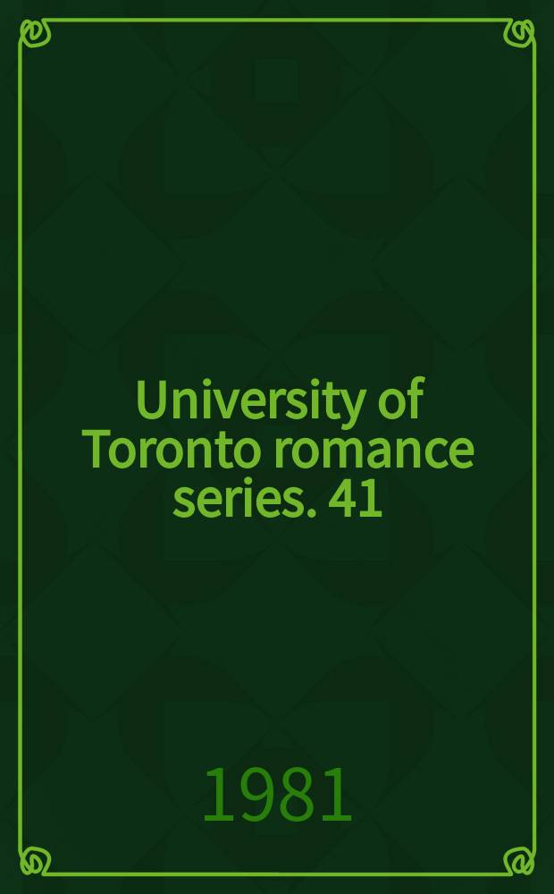 University of Toronto romance series. 41 : Correspondance générale d'Helvetius