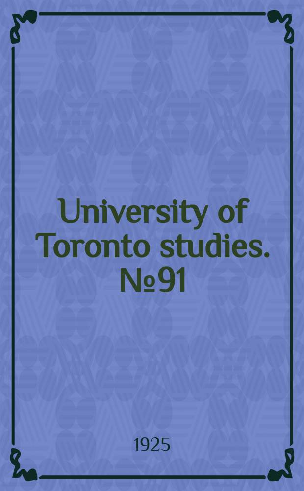 University of Toronto studies. №91 : The effect on the blood sugar of fisch of various conditions, including removal of the principal islets (isletectomy)