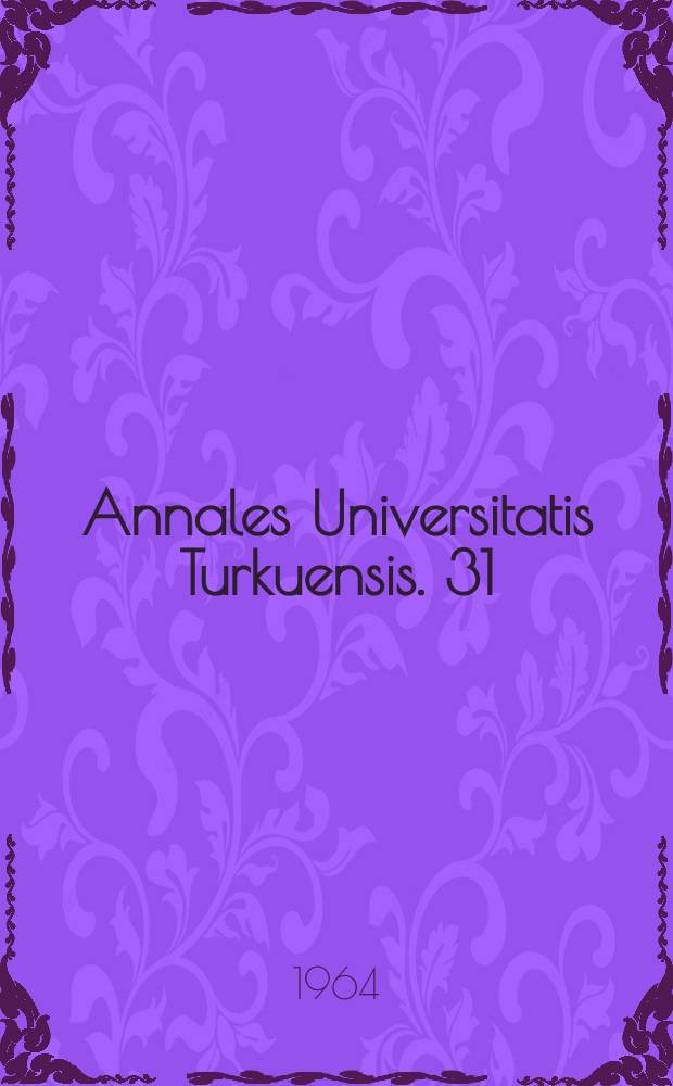 Annales Universitatis Turkuensis. 31 : Leaf morphology in the genus Calamagrostis