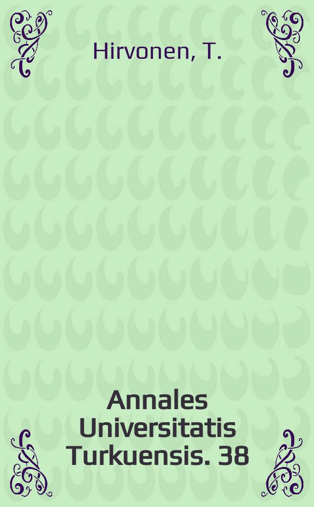 Annales Universitatis Turkuensis. 38 : Fetal and postnatal development of glucuronide formation in mammalian tissue slices