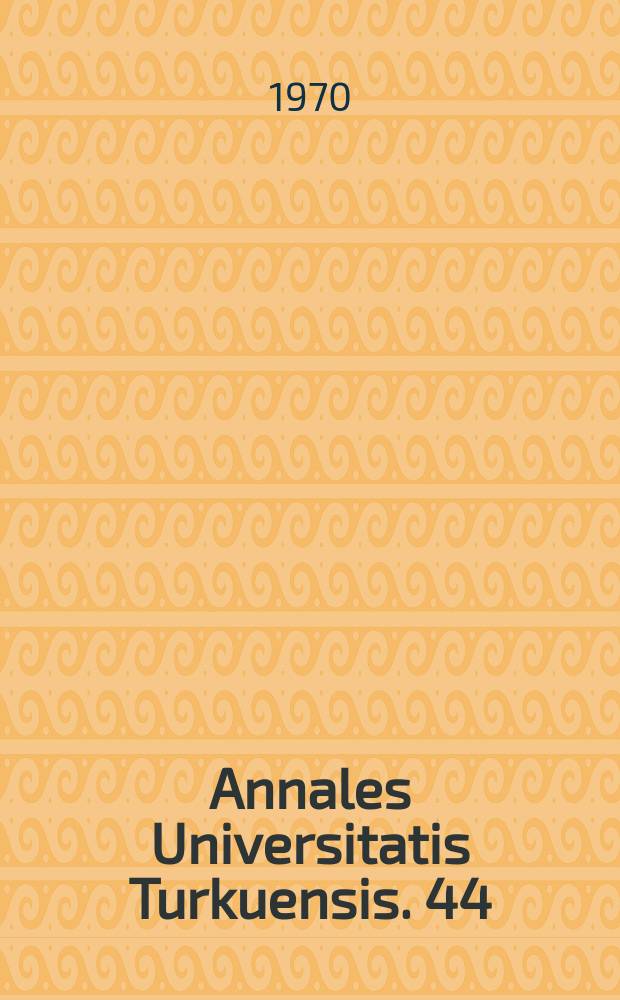 Annales Universitatis Turkuensis. 44 : Enzymes of human cerebrospinal fluid in normal conditions and neurological disorders