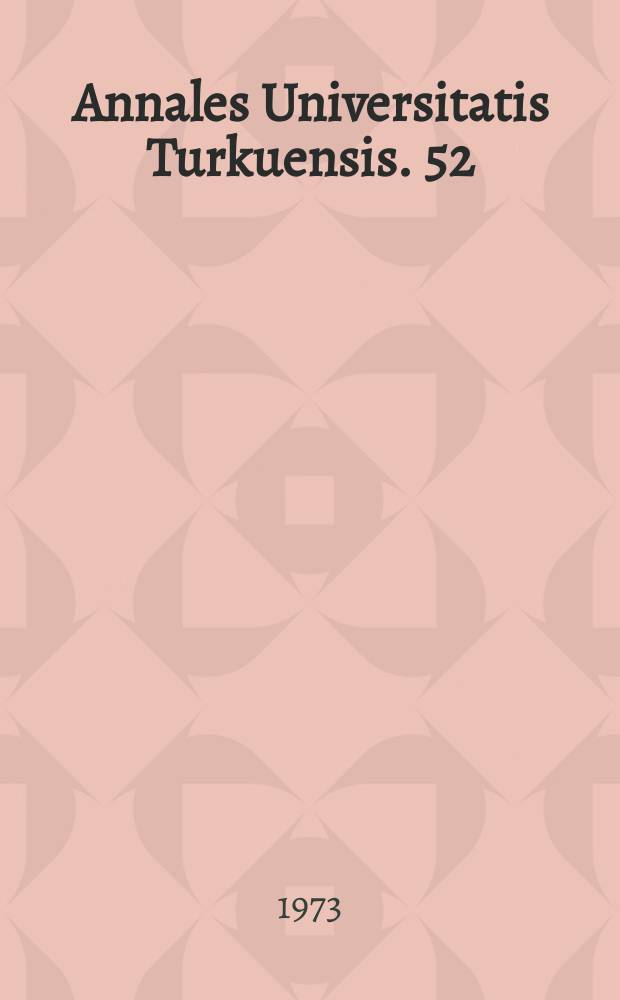 Annales Universitatis Turkuensis. 52 : Germination experiments on the seeds of Betula species