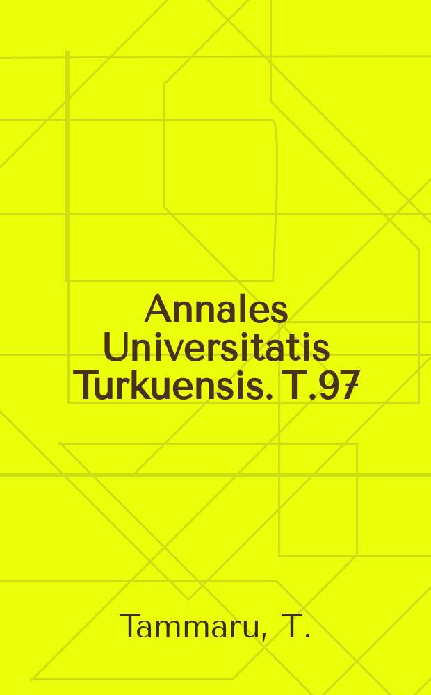 Annales Universitatis Turkuensis. T.97 : Size and time for a geometrid ...