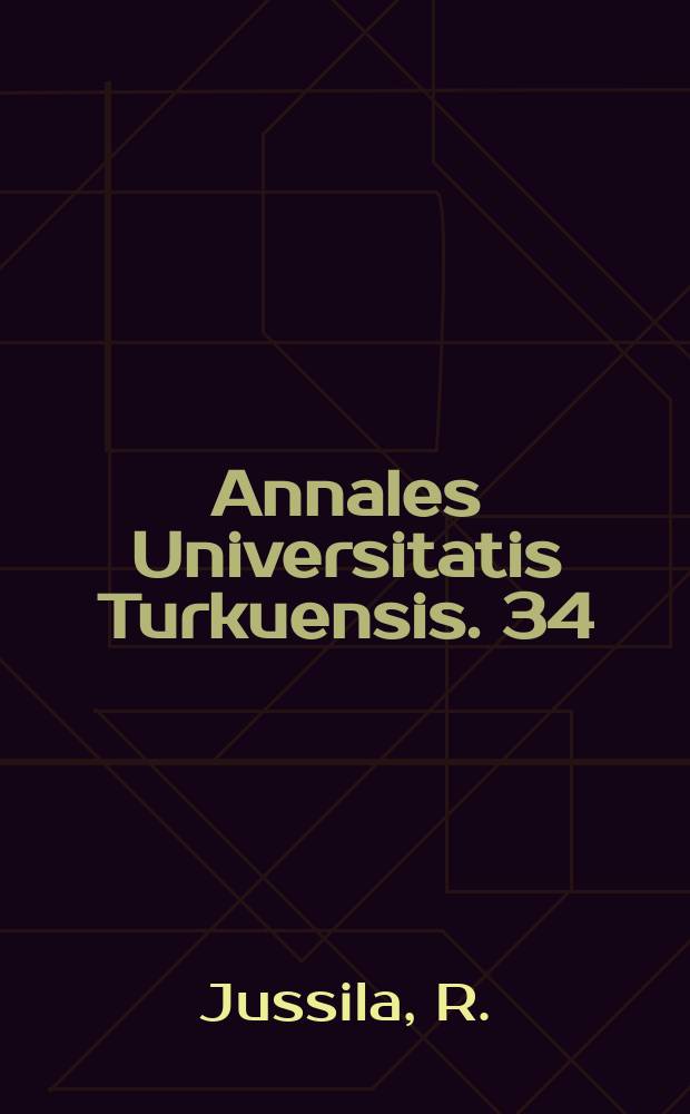Annales Universitatis Turkuensis. 34 : The Ichneumonidae of the Kevojoki area ...