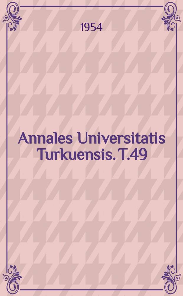 Annales Universitatis Turkuensis. T.49 : Experiments on visual space