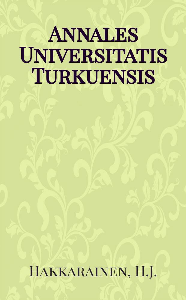 Annales Universitatis Turkuensis : Studien zum Cambridger Codex T-S 10 K.22