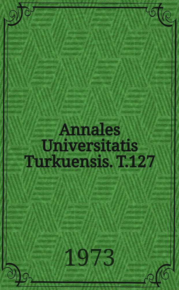 Annales Universitatis Turkuensis. T.127 : Actes du 5-&egrave;me congr&egrave;s des romanistes scandinaves