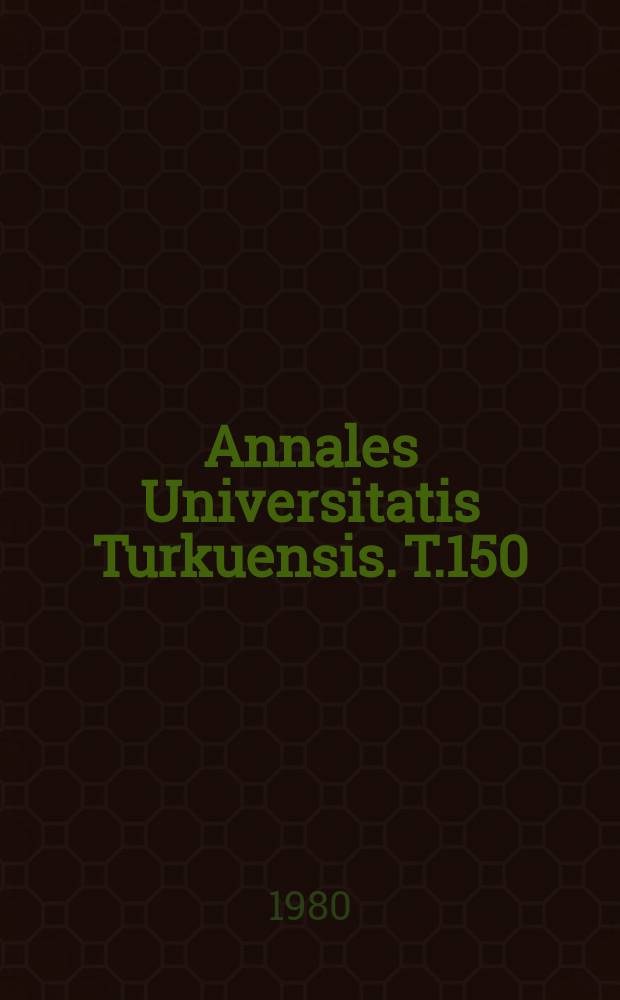 Annales Universitatis Turkuensis. T.150 : The Finns in North America