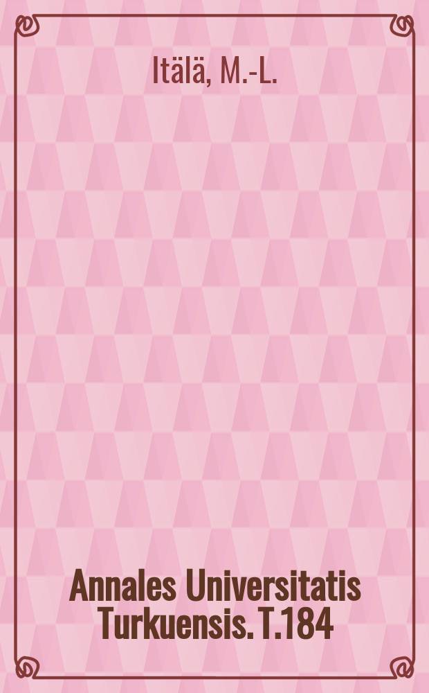 Annales Universitatis Turkuensis. T.184 : Die satzwertige Sequenz