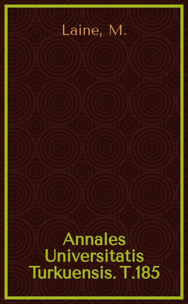 Annales Universitatis Turkuensis. T.185 : On the mechanisms of verbal adynamia