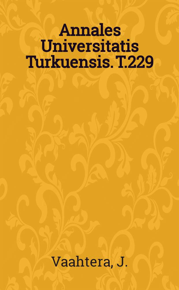 Annales Universitatis Turkuensis. T.229 : Derivation