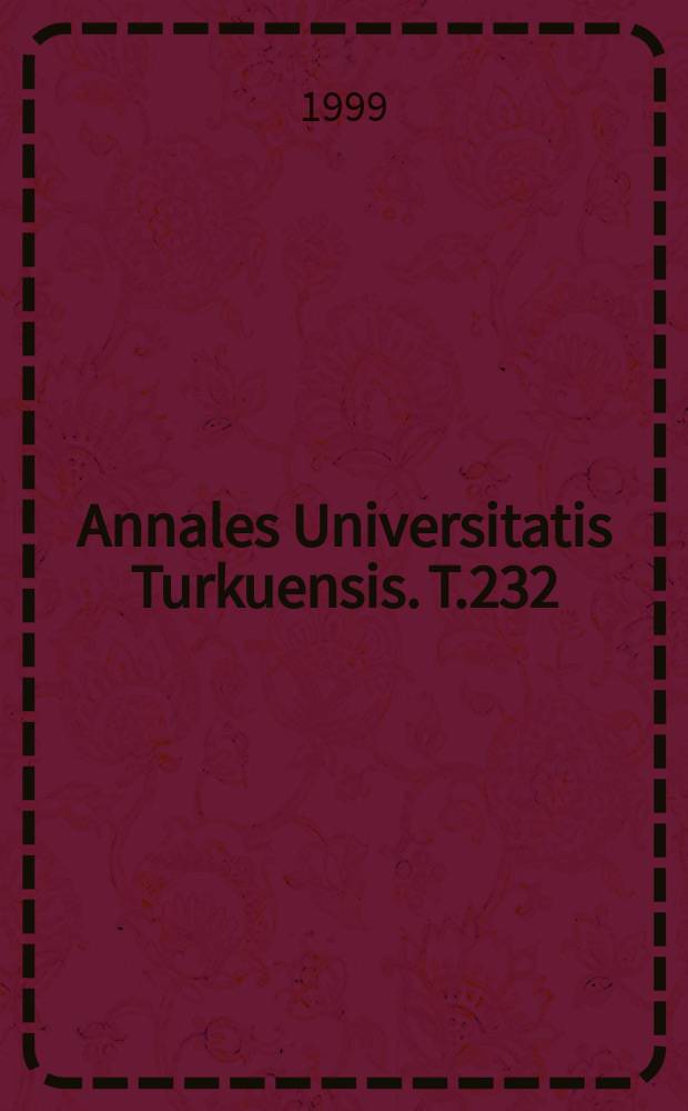 Annales Universitatis Turkuensis. T.232 : Acquisition of English