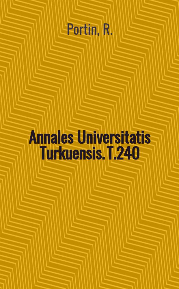Annales Universitatis Turkuensis. T.240 : Cognitive functioning in midlife