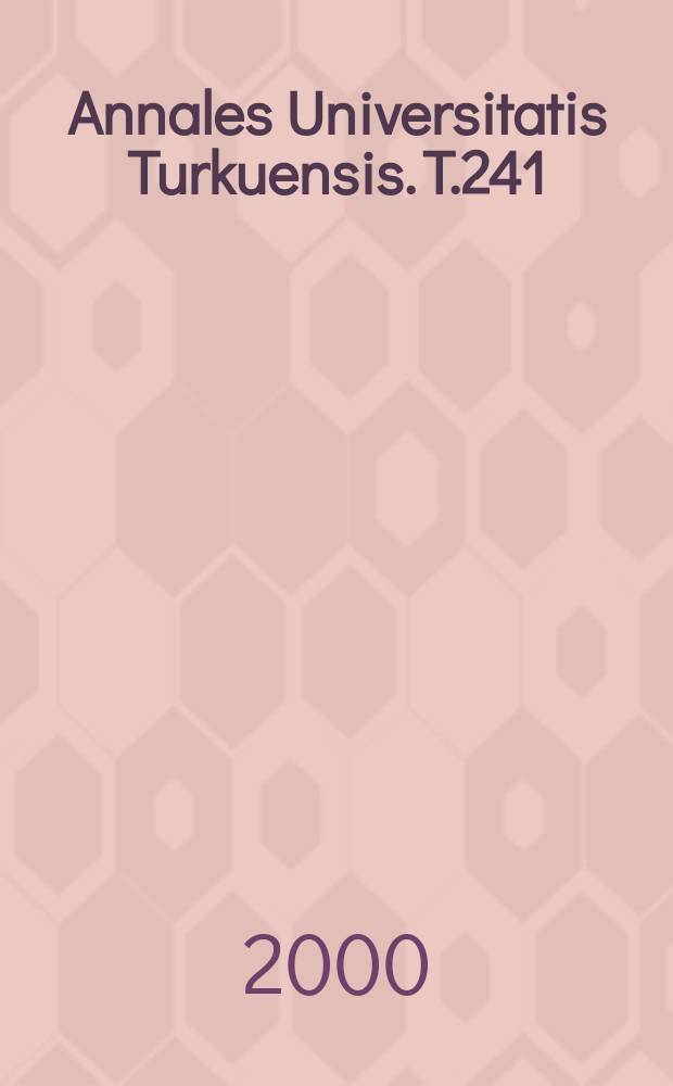 Annales Universitatis Turkuensis. T.241 : Cruelty and death