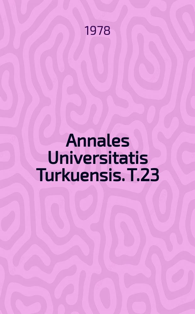 Annales Universitatis Turkuensis. T.23 : Toholammin väestön muuttoliikkeet ...